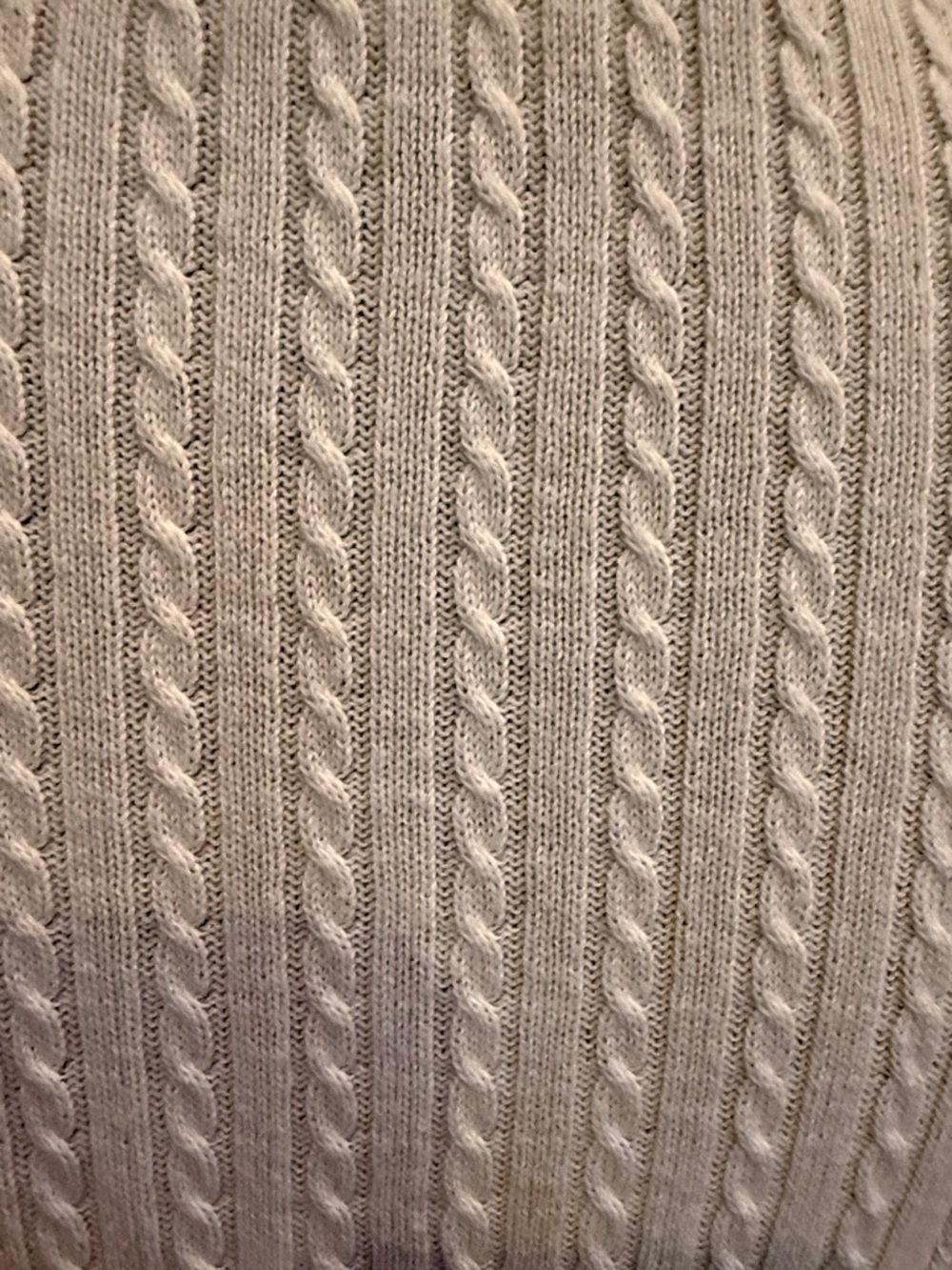Lauren Ralph Lauren White Cable Knit V-Neck Button Cardigan - Picture 5 of 9
